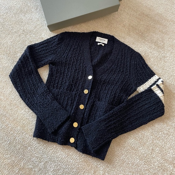 Thom Browne women’s vneck wool blend cardigan - Picture 1 of 10